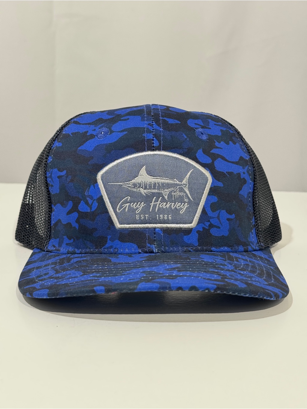 Guy Harvey Blue Camo Trucker Hat